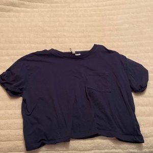 navy blue cropped top